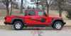 Detailed view of 2021-2025 Jeep Gladiator Side Vinyl Graphics PARAMOUNT SOLID Side Decal OEM Factory Style Body Stripes Kit