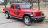 Detailed view of 2021-2025 Jeep Gladiator Side Vinyl Graphics PARAMOUNT SOLID Side Decal OEM Factory Style Body Stripes Kit