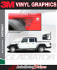 Detailed view of 2021-2025 Jeep Gladiator Side Star Decals Patriot Body Vinyl Graphic Stripes Kit