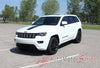 Detailed view of 2011-2021 Jeep Grand Cherokee Hood Decal Pathway Center Blackout Vinyl Graphic Stripes