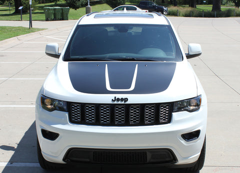 2011-2021 Jeep Grand Cherokee Trailhawk Hood Decal TRAIL Center Blackout Vinyl Graphic Stripes