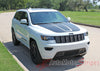 Detailed view of 2011-2021 Jeep Grand Cherokee Trailhawk Hood Decal TRAIL Center Blackout Vinyl Graphic Stripes