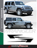 Detailed view of 2018-2025 Jeep Wrangler JL Advance Side Door Decals Vinyl Graphic Stripes Kit