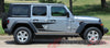 Detailed view of 2018-2025 Jeep Wrangler JL Advance Side Door Decals Vinyl Graphic Stripes Kit