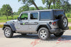 Detailed view of 2018-2025 Jeep Wrangler JL Bypass Side Door Decals Vinyl Graphic Body Stripes Kit