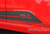 Detailed view of 2020-2025 Kia Soul Door Decals Souled Rockers Lower Body Stripes Panel Vinyl Graphic Kit