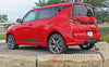 Detailed view of 2020-2025 Kia Soul Door Decals Souled Rockers Lower Body Stripes Panel Vinyl Graphic Kit