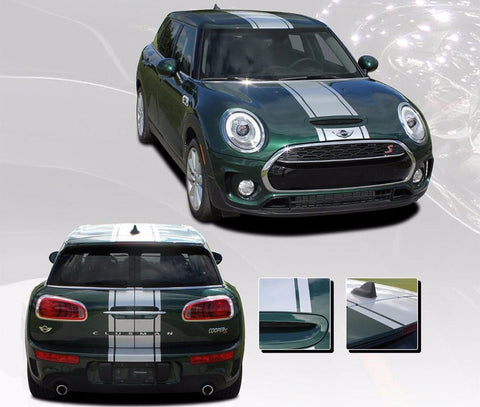 2016 2017 2018 2019 Mini Cooper Clubman S-Type Rally Hood Racing Stripes Vinyl Graphics 3M Decal Striping