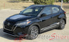 Products View of 2018-2024 Nissan Kicks BLISS Hood Graphic and Rocker Panel Accent Vinyl Graphics Stripes Decals Kit