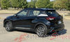 View of 2018-2024 Nissan Kicks REVEL Hood Graphic and Upper Body Panel Accent Vinyl Graphics Stripes Decals Kit