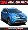 2016 2017 2018 2019 Toyota RAV4 Hood Blackout Center Decal 3M Vinyl Graphics Stripe Kit