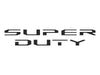 Black 'Super Duty' text on a white background