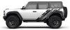 Detailed view of 2021-2026 Ford Bronco Stripes DITHER Side Body Door Accent Decals Vinyl Graphics Kits 3M