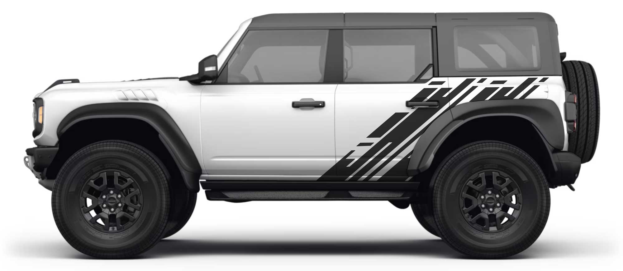 Custom Graphics Raptor Bronco 2021 2022 2023 2024 Ford Bronco DITHER Side Body Door Stripes Decals ...