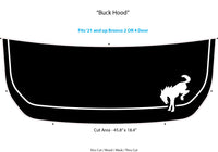 2021-2026 Ford Bronco Hood Stripes Full Size BUCK Hood Decals Vinyl Graphics Kits 3M