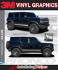 Details of 2021-2026 Ford Bronco Side Stripes Full Size BEAM Door Accent Decals Vinyl Graphics Kits 3M
