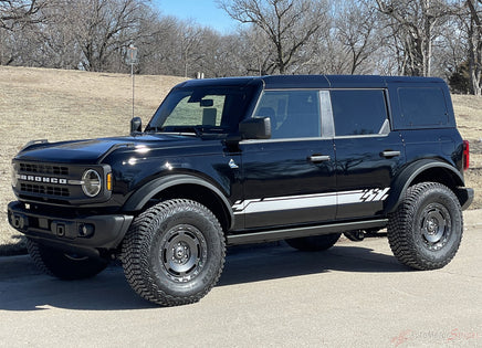 2021-2026 Ford Bronco Side Stripes Full Size CHATTER Door Accent Decals Vinyl Graphics Kits 3M