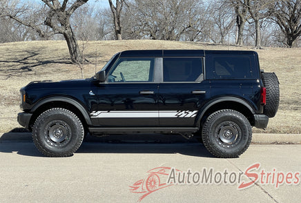 2021-2026 Ford Bronco Side Stripes Full Size CHATTER Door Accent Decals Vinyl Graphics Kits 3M