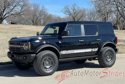 2021-2026 Ford Bronco Side Stripes Full Size CHATTER Door Accent Decals Vinyl Graphics Kits 3M