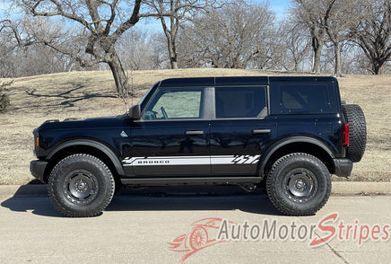 2021-2026 Ford Bronco Side Stripes Full Size CHATTER Door Accent Decals Vinyl Graphics Kits 3M