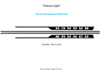 2021-2026 Ford Bronco Side Stripes Full Size PLATEAU Door Accent Decals Vinyl Graphics Kits 3M