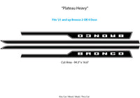 2021-2026 Ford Bronco Side Stripes Full Size PLATEAU Door Accent Decals Vinyl Graphics Kits 3M