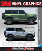 2021-2026 Ford Bronco Side Stripes Full Size SERENE Door Accent Decals Vinyl Graphics Kits 3M