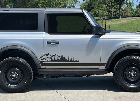2021-2026 Ford Bronco Side Stripes Full Size SERENE Door Accent Decals Vinyl Graphics Kits 3M