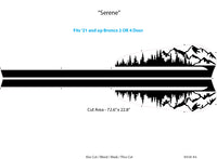 2021-2026 Ford Bronco Side Stripes Full Size SERENE Door Accent Decals Vinyl Graphics Kits 3M