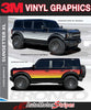 2021-2026 Ford Bronco Side Decals Full Size SUNSETTER XL Door Accent Stripes Vinyl Graphics Kits 3M