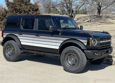 2021-2026 Ford Bronco Side Decals Full Size SUNSETTER XL Door Accent Stripes Vinyl Graphics Kits 3M