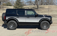 2021-2026 Ford Bronco Side Decals Full Size SUNSETTER XL Door Accent Stripes Vinyl Graphics Kits 3M