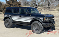 2021-2026 Ford Bronco Side Decals Full Size SUNSETTER XL Door Accent Stripes Vinyl Graphics Kits 3M