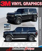 2021-2026 Ford Bronco Side Stripes Full Size HORIZON Door Accent Decals Vinyl Graphics Kits 3M