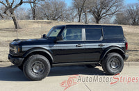 2021-2026 Ford Bronco Side Stripes Full Size HORIZON Door Accent Decals Vinyl Graphics Kits 3M