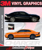 Advertisement for 3M vinyl graphics featuring a black and orange Dodge Charger.