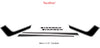 Black vinyl wrap design for 2026 Dodge Charger labeled 'Sixpack' with text 'Backflow' and dimensions on a white background.