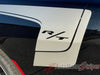 Black 2026 Dodge Charger Sixpack with side body vinyl graphics and stripes with 'R/T' logo on a vehicle, featuring AutoMotorStripes branding.