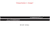 Black and white graphic of a 'Charger' decal with text on a white background