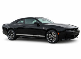 Black 2024-2026 Dodge Charger Sixpack  muscle car on a white background