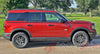 Detailed view of 2021-2026 Ford Bronco Sport TRADITIONS Side Body Stripes Upper Door Accent Decals Vinyl Graphics Kits 3M