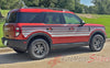 Detailed view of 2021-2026 Ford Bronco Sport SUNSETTER DIGITAL MONO Side Body Door Vinyl Graphics with Hood Stripes Decals Kit