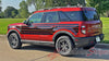 Detailed view of 2021-2026 Ford Bronco Sport SUNSETTER SOLID COLOR Side Body Door Vinyl Graphics with Hood Stripes Decals Kit