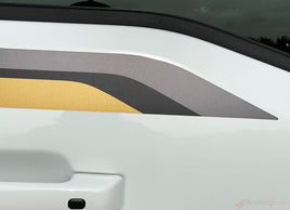 Detailed view of 2021-2026 Ford F-150 FP700 Side Door Stripes Vinyl Body Decals 3M Graphics - ENFORCER BRONZE