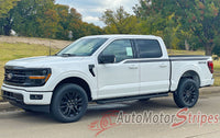 Detailed view of 2021-2026 Ford F-150 FP700 Side Door Stripes Vinyl Body Decals 3M Graphics - ENFORCER SOLID COLOR