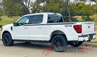 Detailed view of 2021-2026 Ford F-150 FP700 Side Door Stripes Vinyl Body Decals 3M Graphics - ENFORCER SOLID COLOR