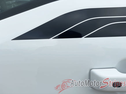 Detailed view of 2021-2026 Ford F-150 FP700 Side Door Stripes Vinyl Body Decals 3M Graphics - ENFORCER SOLID COLOR