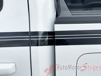 Detailed view of 2021-2026 Ford F-150 FP700 Side Door Stripes Vinyl Body Decals 3M Graphics - ENFORCER SOLID COLOR
