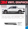 3M vinyl graphics advertisement for Ford Maverick with a white truck side view.