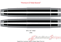 2024 Ford Mustang GT Racing Stripes Hood PREMIUM RALLY NEUTRAL Vinyl Graphics 3M Decals
